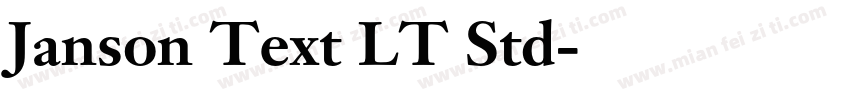 Janson Text LT Std字体转换
